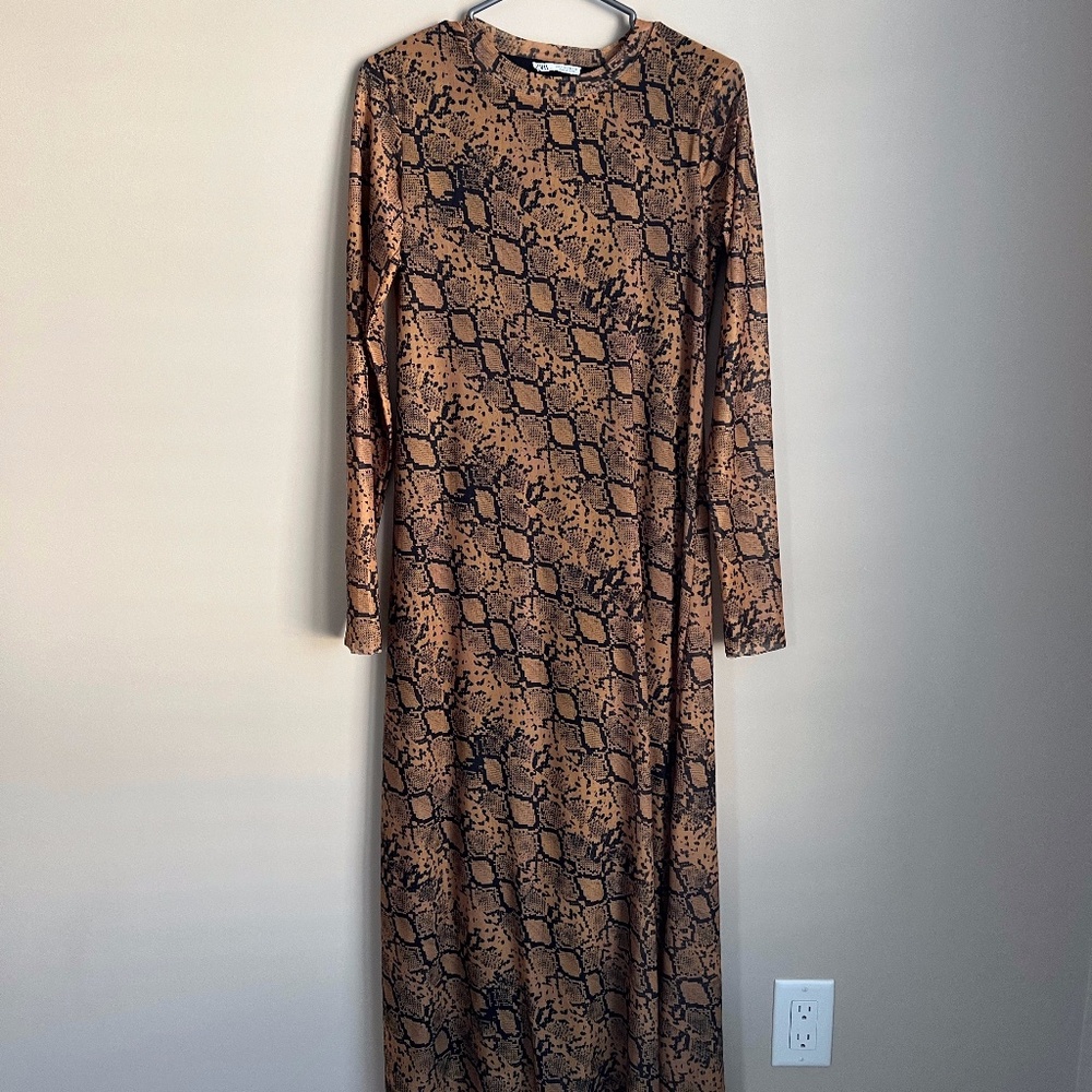Zara animal print dress